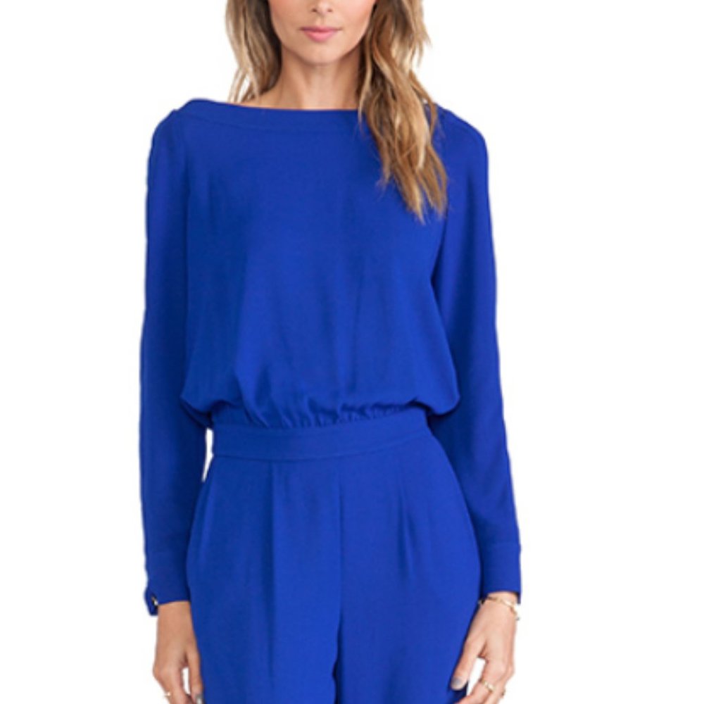 NWT DVF Cynthia Jumpsuit in Blue